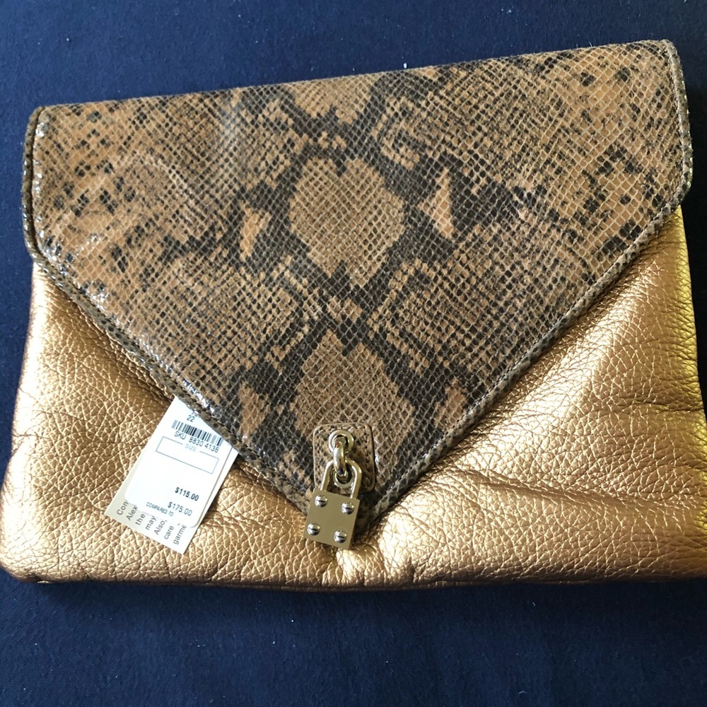 Neiman Marcus leather clutch